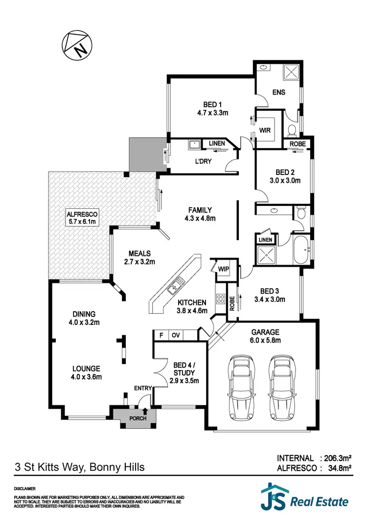 Floorplan of Homely house listing, 3 St Kitts Way, Bonny Hills NSW 2445