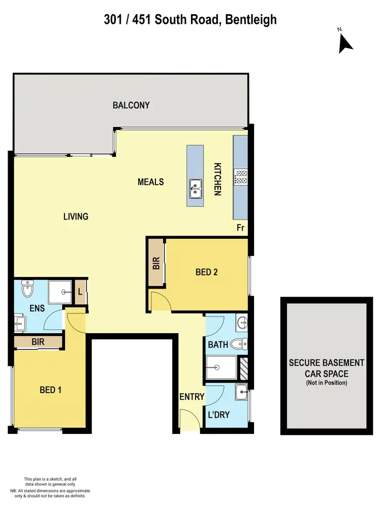 Floorplan of Homely apartment listing, 301/451 South Road, Bentleigh VIC 3204