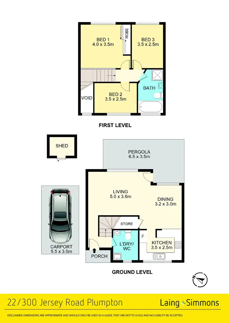 Floorplan of Homely townhouse listing, 22/300 Jersey Road, Plumpton NSW 2761
