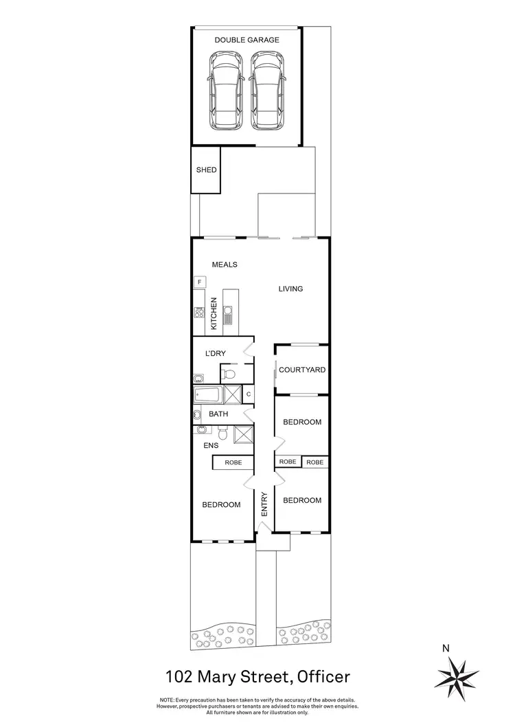 Floorplan of Homely house listing, 102 Mary Street, Officer VIC 3809