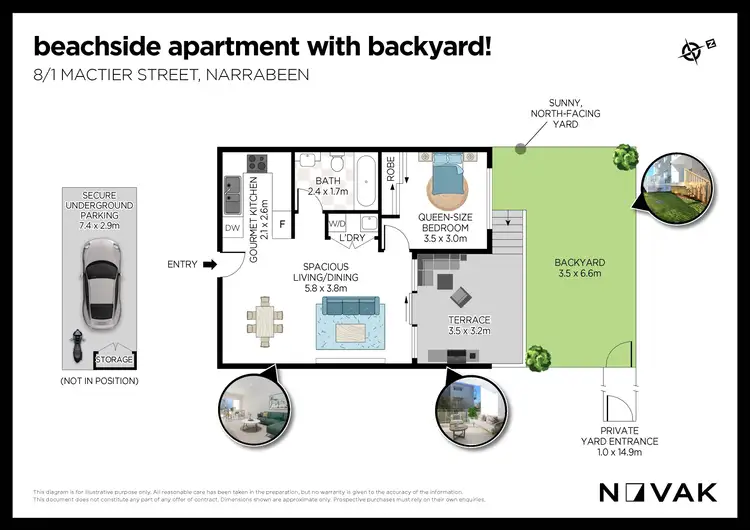 Floorplan of Homely unit listing, 8/1 Mactier Street, Narrabeen NSW 2101