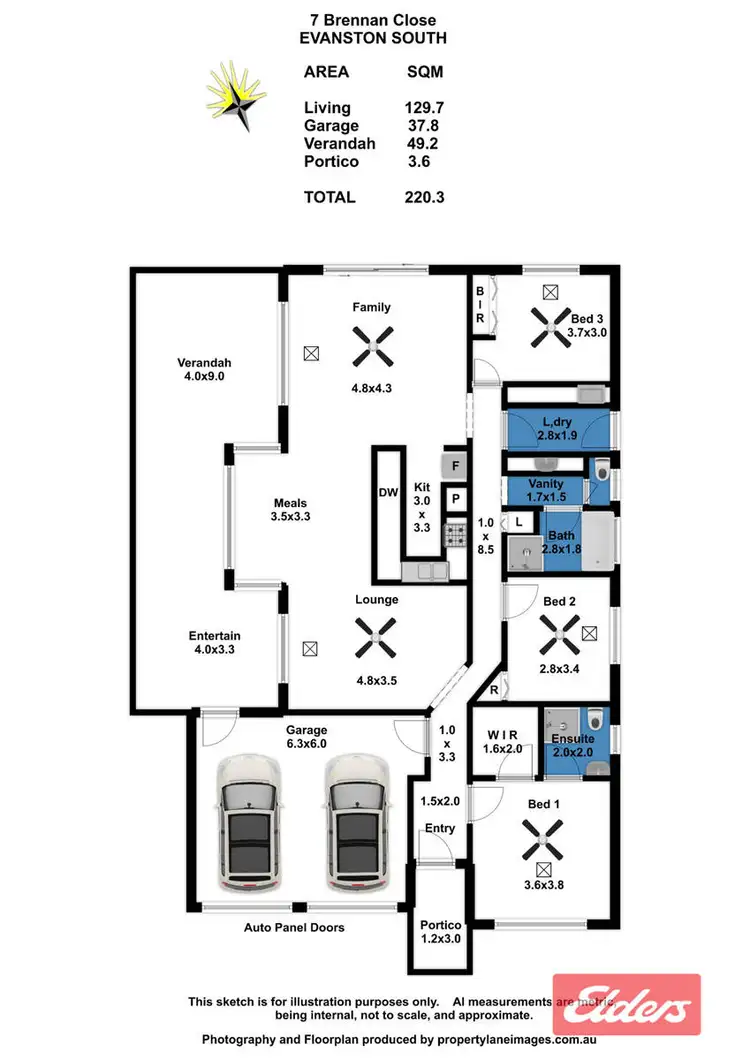 Floorplan of Homely house listing, 7 Brennan Close, Evanston South SA 5116