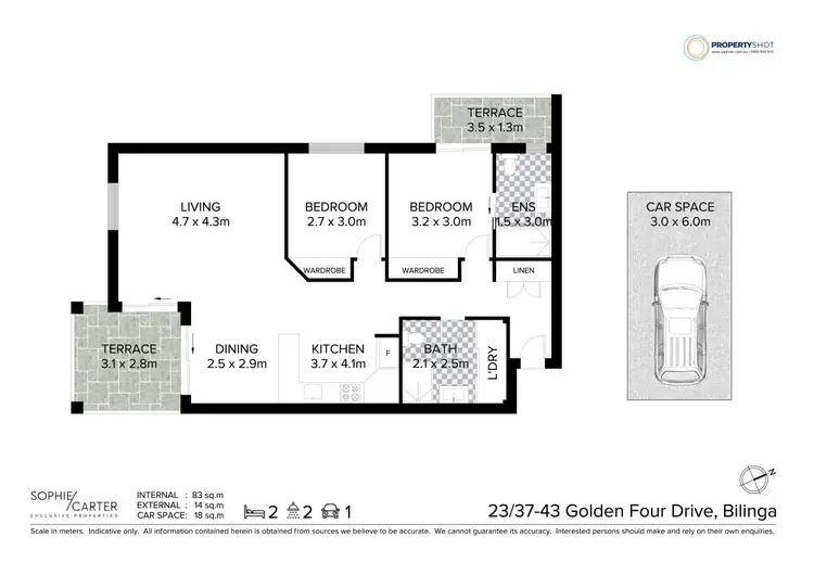 Floorplan of Homely unit listing, 23/37-43 Golden Four Drive, Bilinga QLD 4225