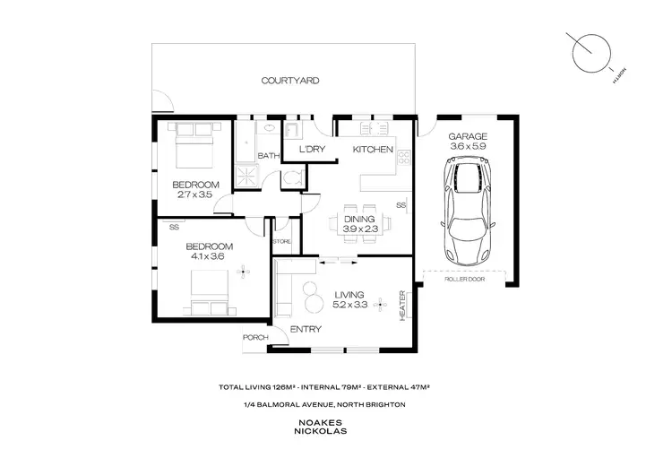 Floorplan of Homely unit listing, 1/4 Balmoral Avenue, North Brighton SA 5048