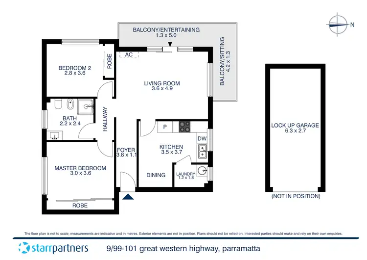 Floorplan of Homely apartment listing, 9/99-101 Great Western Highway, Parramatta NSW 2150
