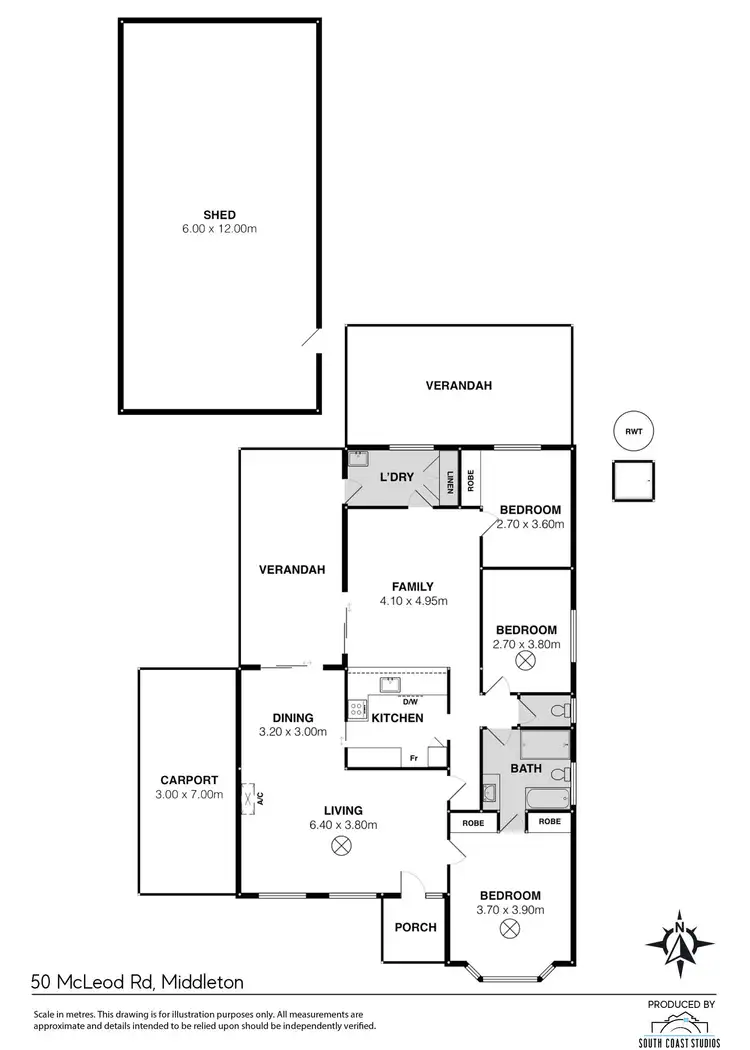 Floorplan of Homely house listing, 50 McLeod Road, Middleton SA 5213