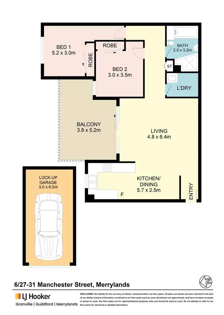 Floorplan of Homely unit listing, 6/27-31 Manchester Street, Merrylands NSW 2160