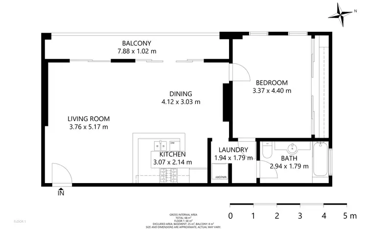 Floorplan of Homely apartment listing, 35/67 Cowper Wharf Road, Woolloomooloo NSW 2011