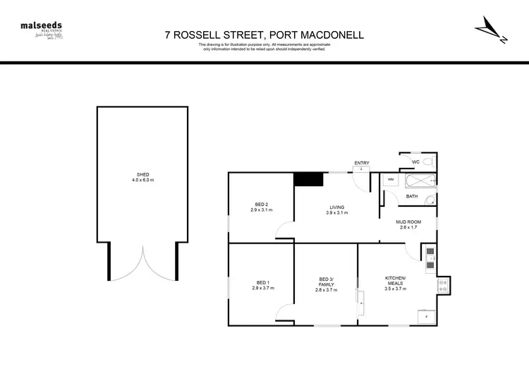 Floorplan of Homely house listing, 7 Rossell Street, Port Macdonnell SA 5291