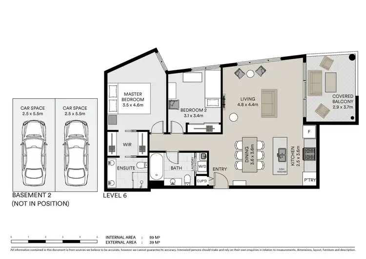 Floorplan of Homely apartment listing, 605/60 Jefferson Lane, Palm Beach QLD 4221