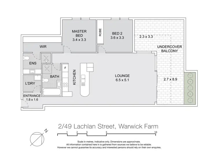 Floorplan of Homely unit listing, 2/49 Lachlan Street, Warwick Farm NSW 2170