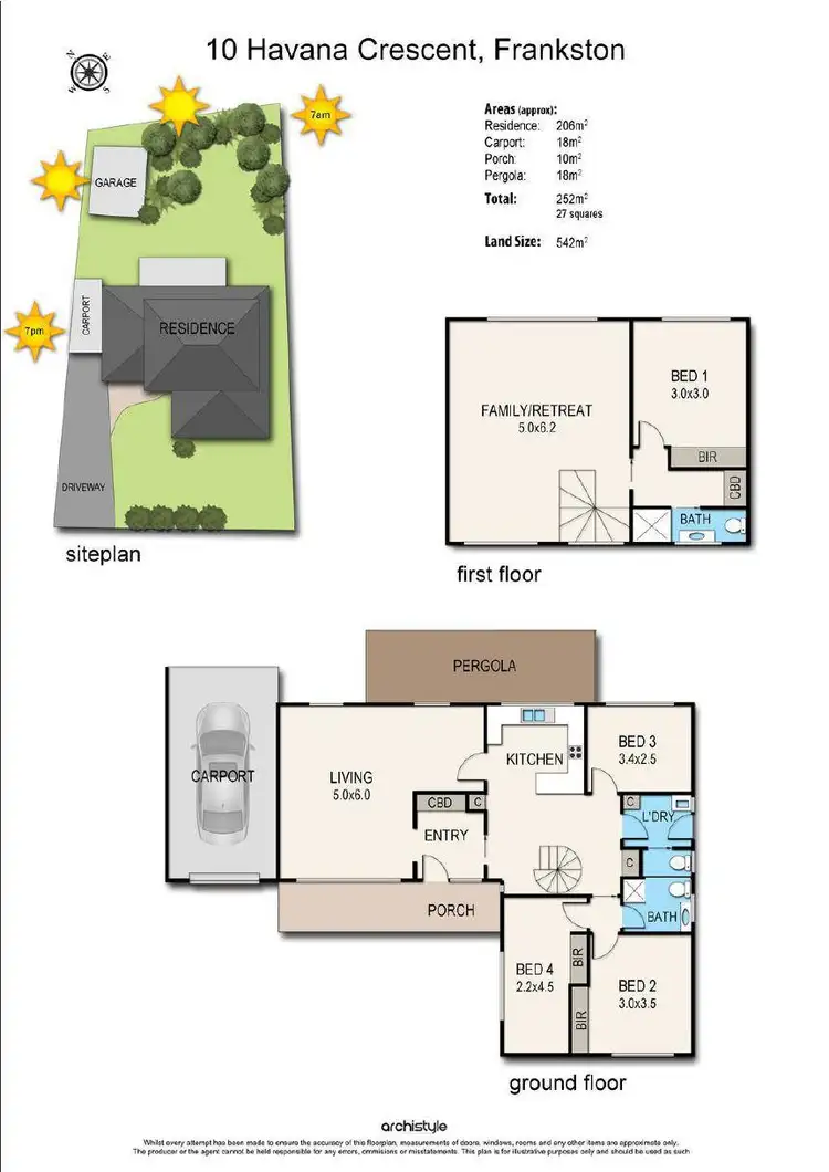 Floorplan of Homely house listing, 10 Havana Crescent, Frankston VIC 3199