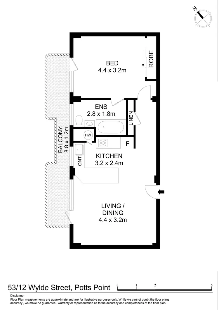 Floorplan of Homely unit listing, 53/12 Wylde Street, Potts Point NSW 2011