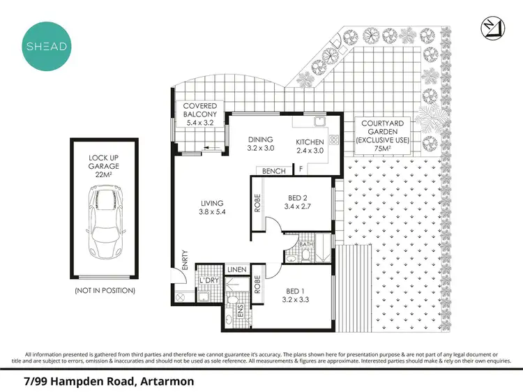 Floorplan of Homely apartment listing, 7/99 Hampden Road, Artarmon NSW 2064
