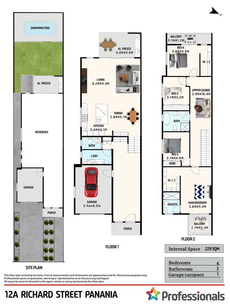 Floorplan of Homely semi-detached listing, 12A Richard Street, Panania NSW 2213