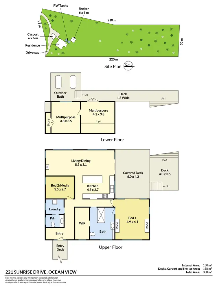Floorplan of Homely house listing, 221 Sunrise Drive, Ocean View QLD 4521