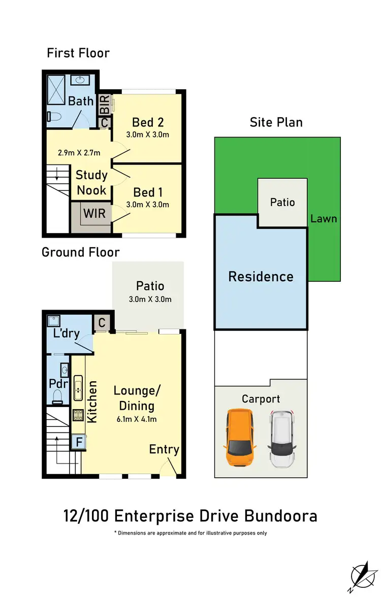 Floorplan of Homely house listing, 12/100 Enterprise Drive, Bundoora VIC 3083