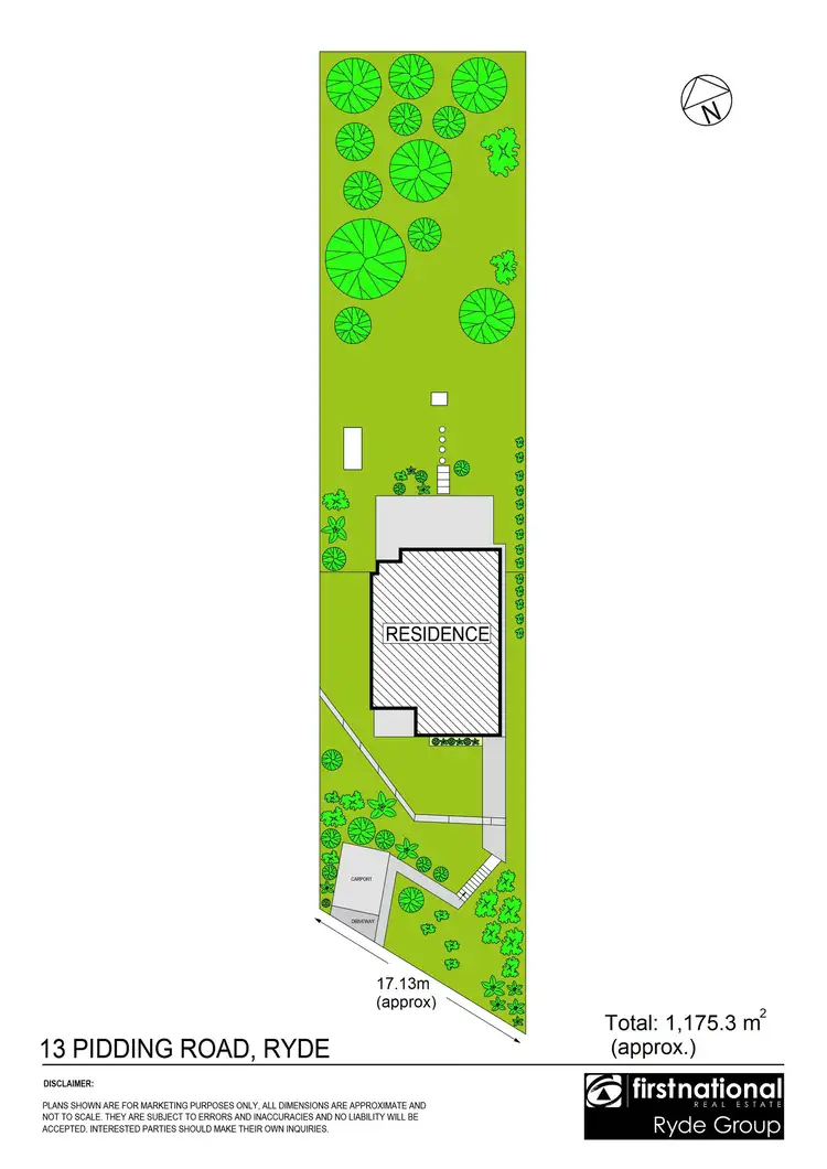 Floorplan of Homely house listing, 13 Pidding Road, Ryde NSW 2112