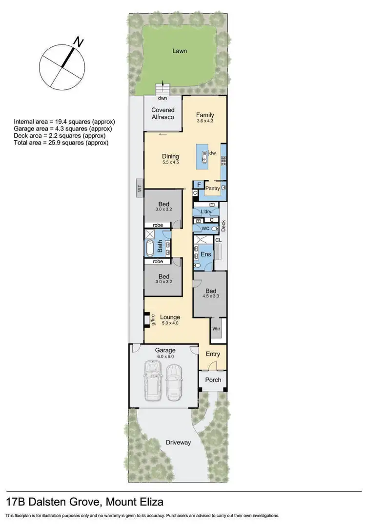 Floorplan of Homely house listing, 17B Dalsten Grove, Mount Eliza VIC 3930