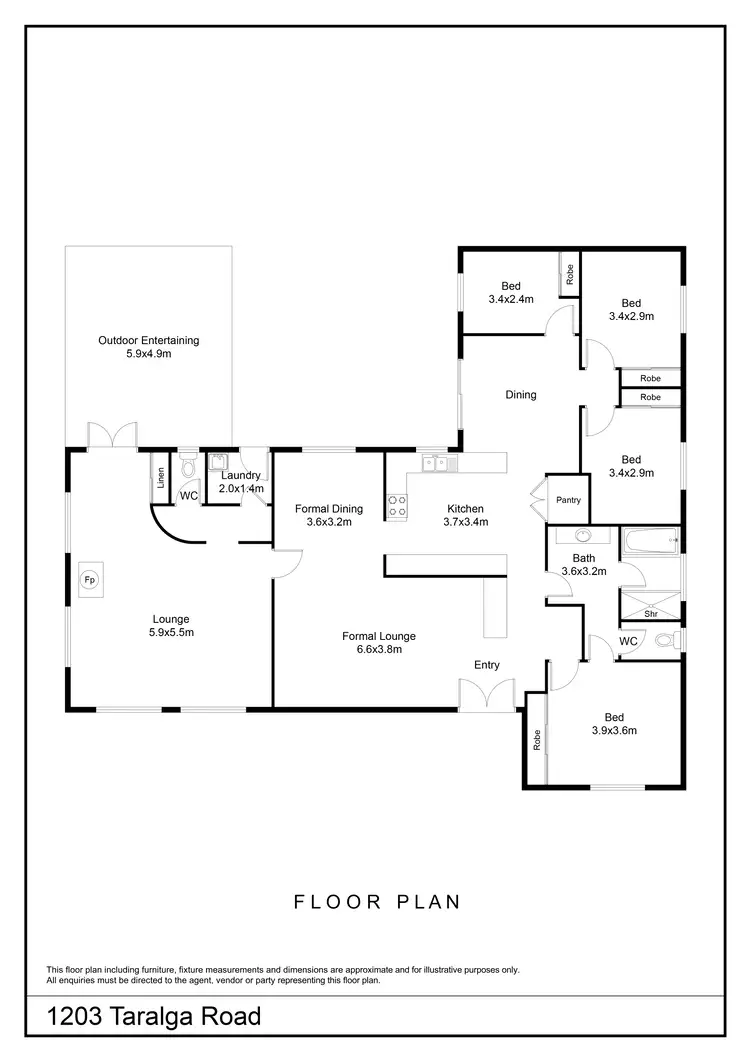Floorplan of Homely rural property listing, 1203 Taralga Road, Tarlo Via, Goulburn NSW 2580