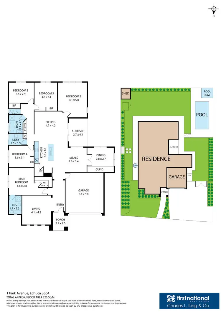Floorplan of Homely house listing, 1 Park Avenue, Echuca VIC 3564