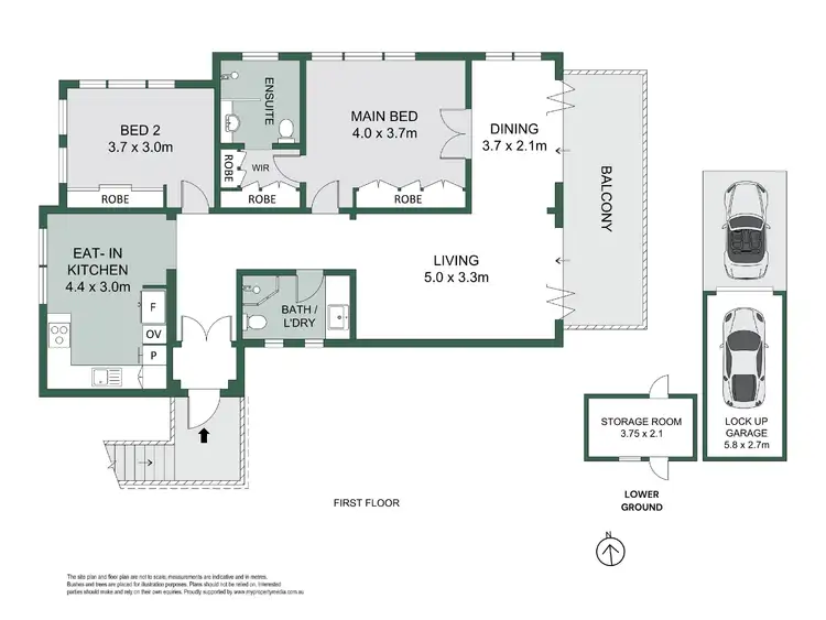 Floorplan of Homely semi-detached listing, 2/4 East Avenue, Cammeray NSW 2062