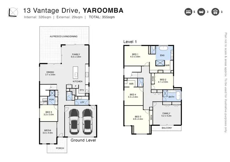 Floorplan of Homely house listing, 13 Vantage Drive, Yaroomba QLD 4573