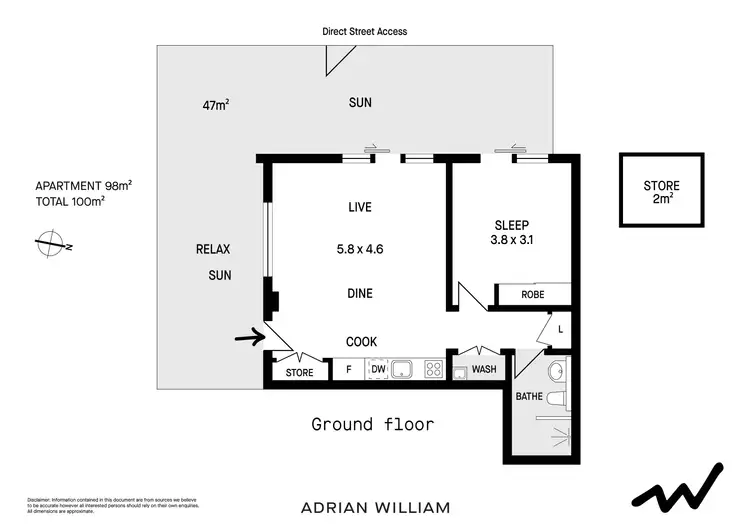 Floorplan of Homely apartment listing, G51/3 William Street, Lewisham NSW 2049
