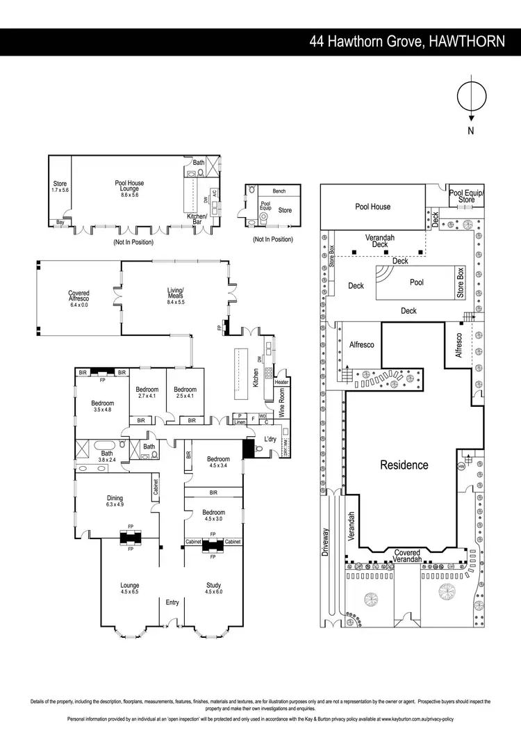 Floorplan of Homely house listing, 44 Hawthorn Grove, Hawthorn VIC 3122