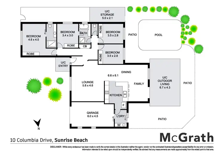 Floorplan of Homely house listing, 10 Columbia Drive, Sunrise Beach QLD 4567