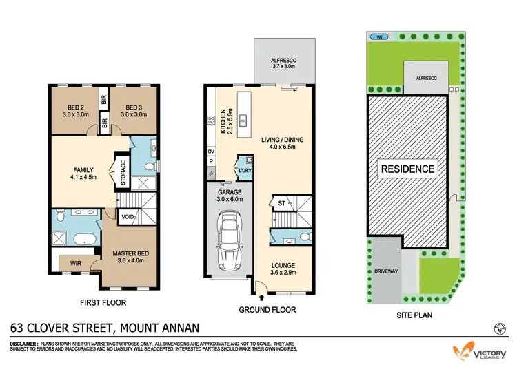 Floorplan of Homely townhouse listing, 63 Clover Street, Mount Annan NSW 2567