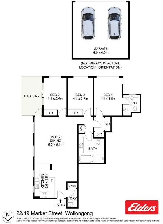 Floorplan of Homely apartment listing, 22/19-21 Market Street, Wollongong NSW 2500
