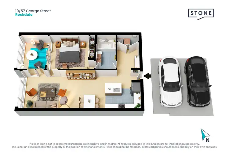 Floorplan of Homely apartment listing, 19/57 George Street, Rockdale NSW 2216