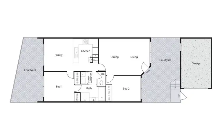 Floorplan of Homely townhouse listing, 1/15 Mansfield Place, Phillip ACT 2606