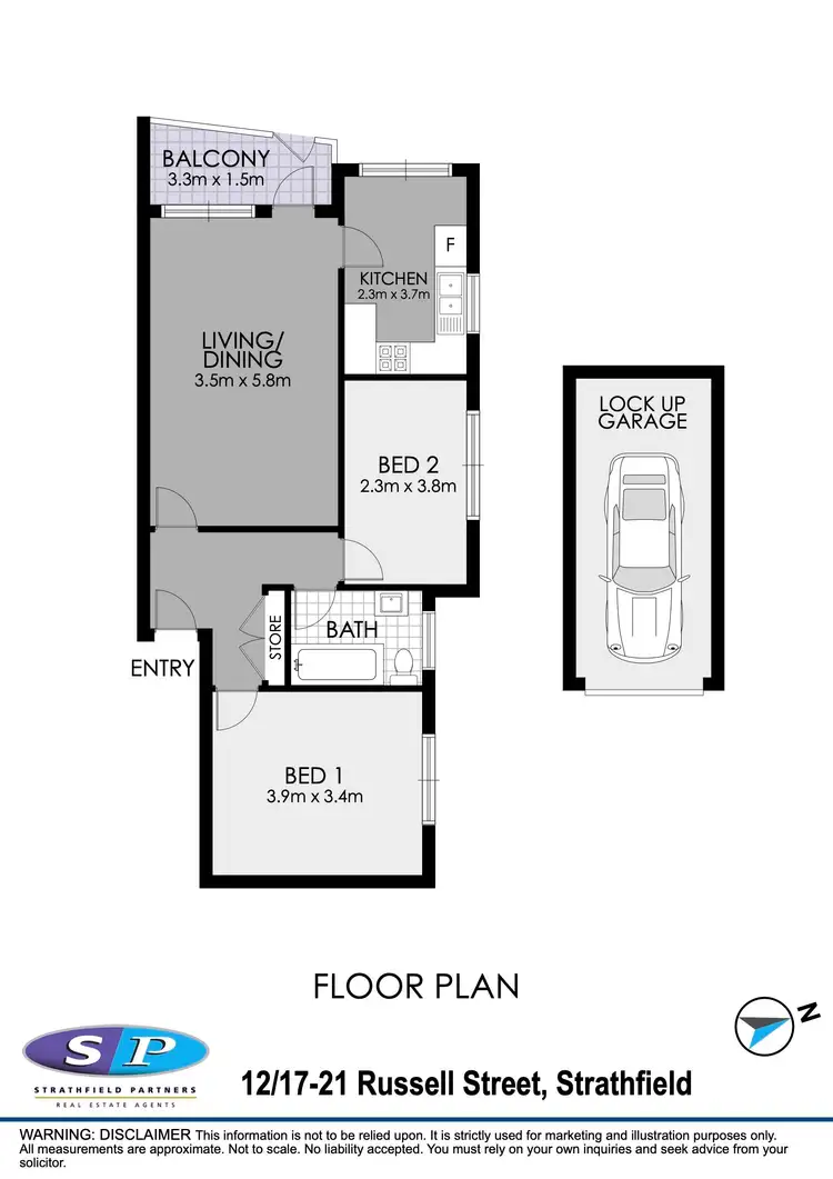 Floorplan of Homely unit listing, 12/17-21 Russell Street, Strathfield NSW 2135