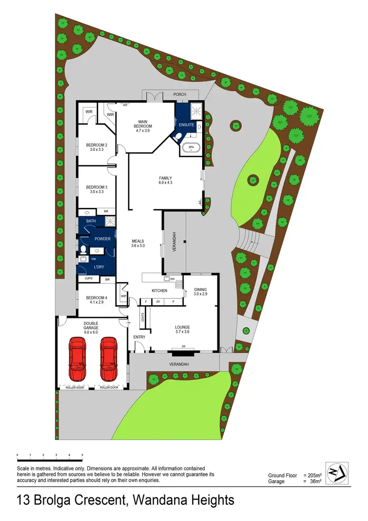 Floorplan of Homely house listing, 13 Brolga Crescent, Wandana Heights VIC 3216
