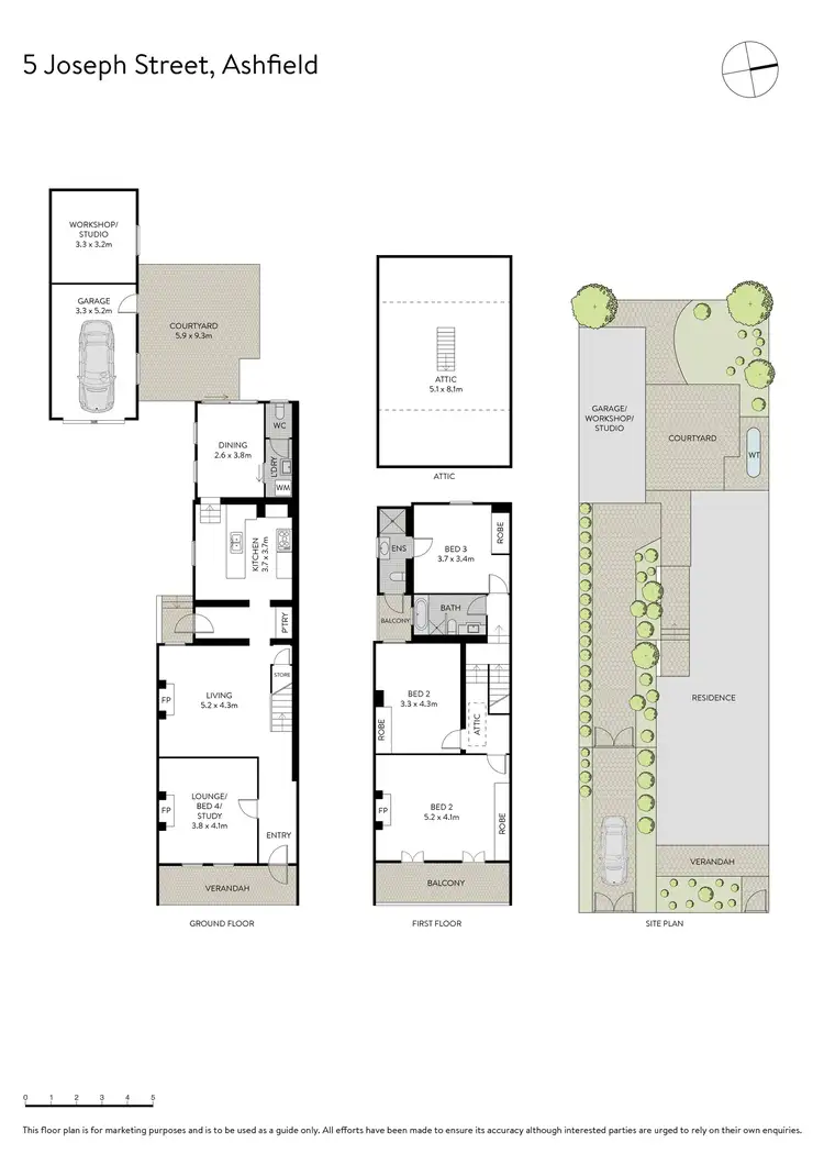 Floorplan of Homely house listing, 5 Joseph Street, Ashfield NSW 2131