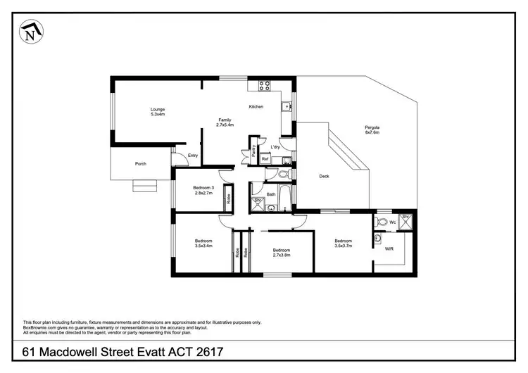 Floorplan of Homely house listing, 61 Macdowell Street, Evatt ACT 2617