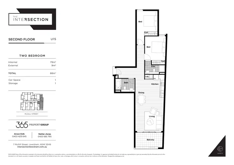 Floorplan of Homely unit listing, 15/7-15 McGill Street, Lewisham NSW 2049