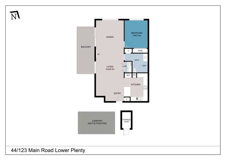 Floorplan of Homely apartment listing, 44/123 Main Road, Lower Plenty VIC 3093
