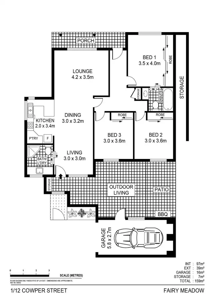 Floorplan of Homely villa listing, 1/12 Cowper Street, Fairy Meadow NSW 2519