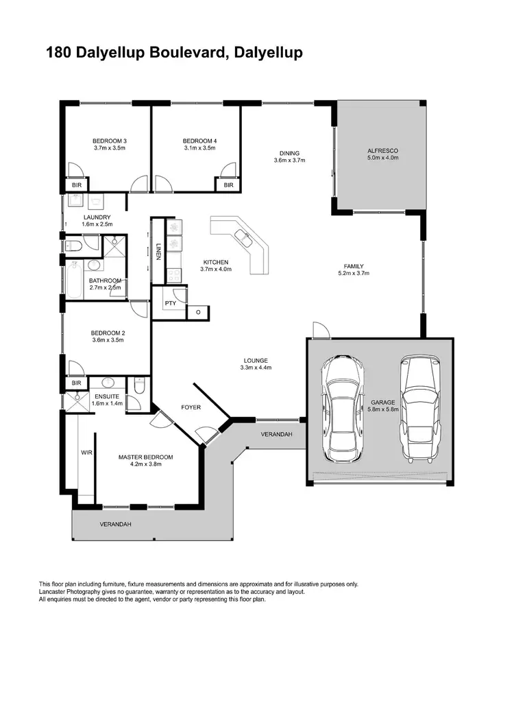Floorplan of Homely house listing, 180 Dalyellup Boulevard, Dalyellup WA 6230