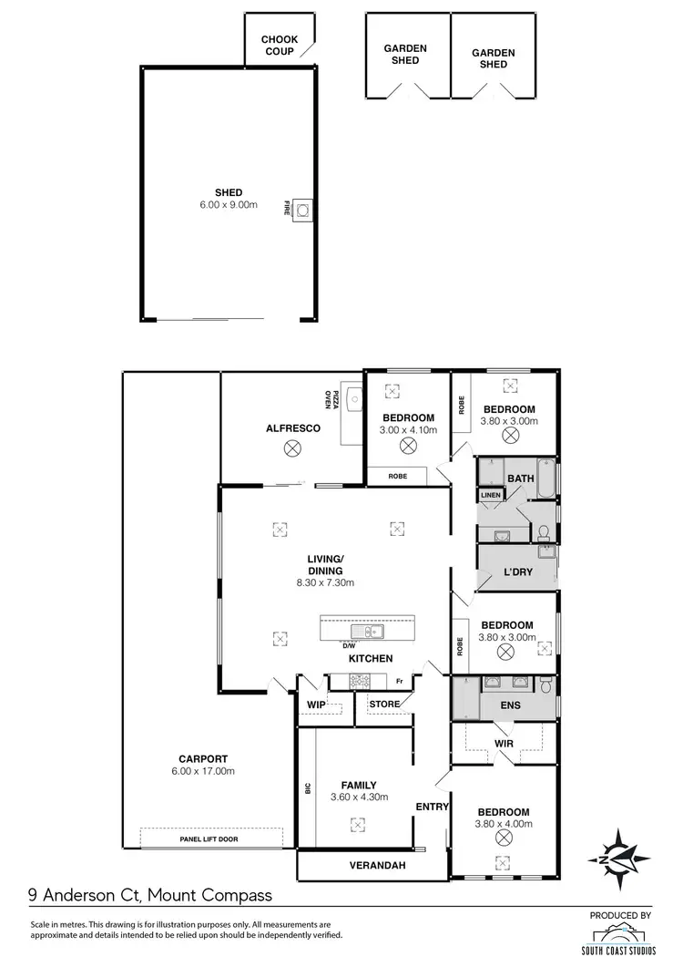 Floorplan of Homely house listing, 9 Anderson Court, Mount Compass SA 5210