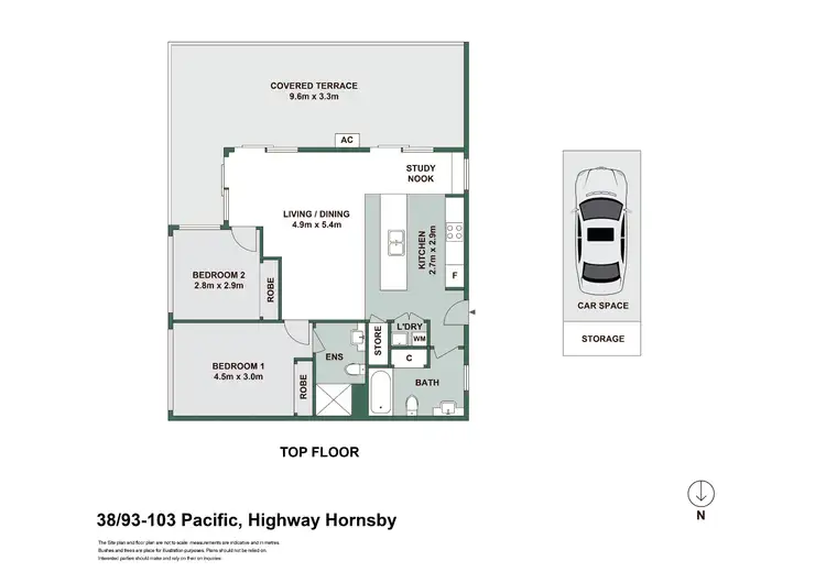 Floorplan of Homely apartment listing, 38/93-103 Pacific Highway, Hornsby NSW 2077