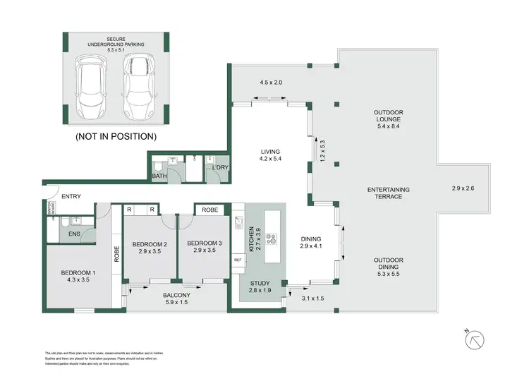 Floorplan of Homely apartment listing, 25/1 Kiara Close, North Sydney NSW 2060