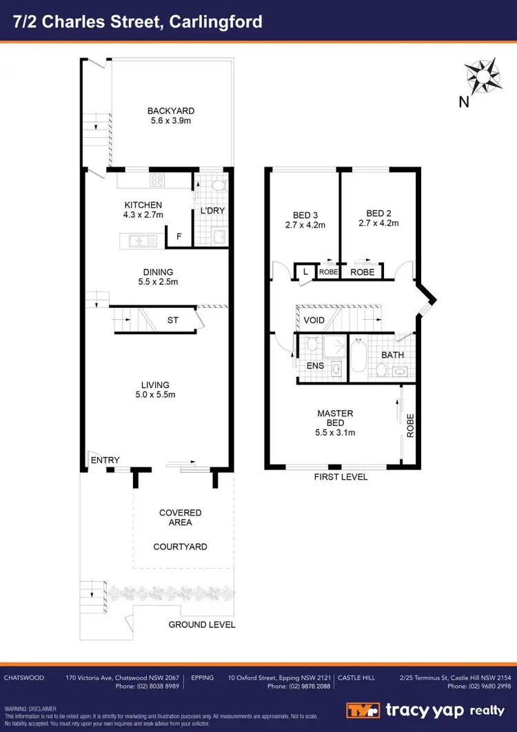 Floorplan of Homely townhouse listing, 7/2 Charles Street, Carlingford NSW 2118