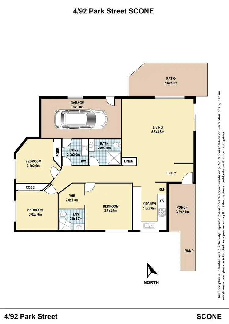 Floorplan of Homely unit listing, 4/92 Park Street, Scone NSW 2337