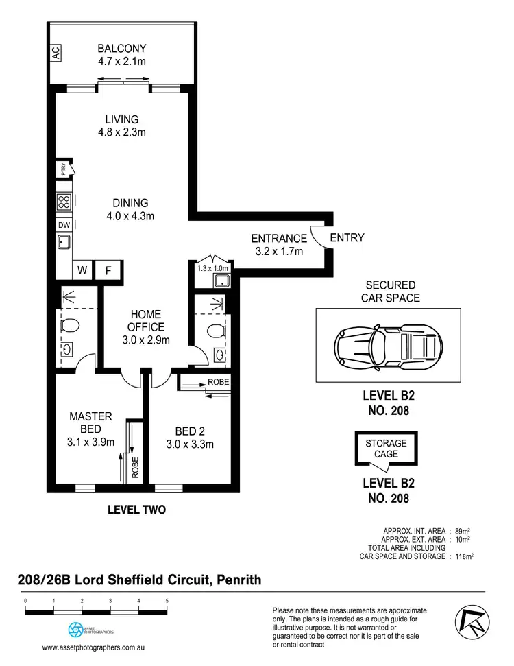 Floorplan of Homely apartment listing, 208/26B Lord Sheffield Circuit, Penrith NSW 2750