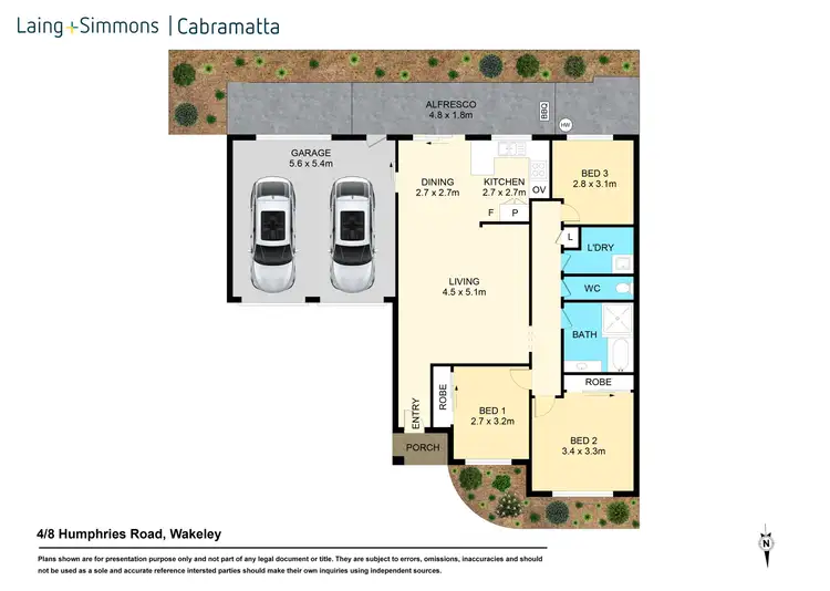 Floorplan of Homely townhouse listing, 4/8-10 Humphries Road, Wakeley NSW 2176
