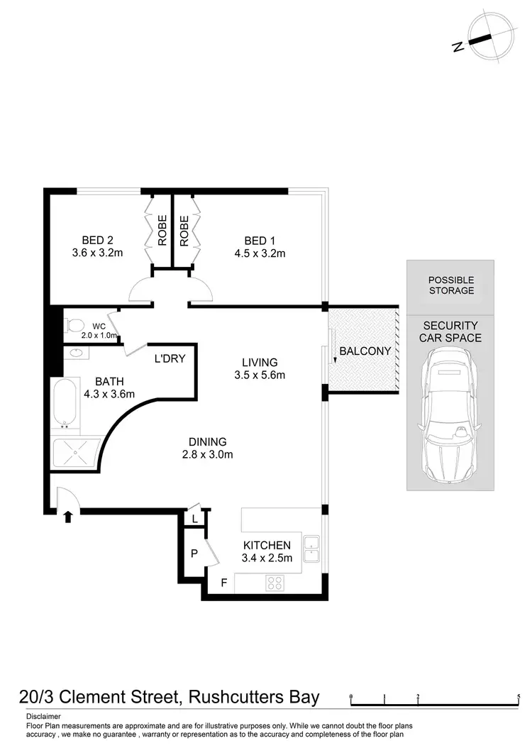 Floorplan of Homely apartment listing, 20/3 Clement Street, Rushcutters Bay NSW 2011